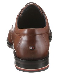 braune Leder Derby Schuhe von Tommy Hilfiger