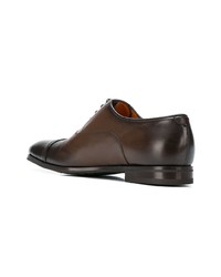 braune Leder Derby Schuhe von Santoni