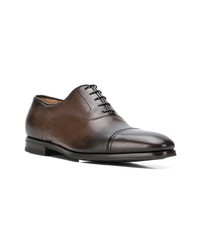 braune Leder Derby Schuhe von Santoni