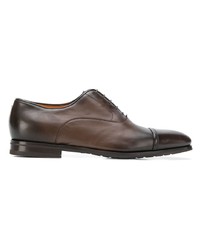 braune Leder Derby Schuhe von Santoni