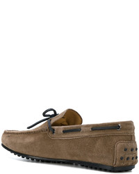 braune Leder Mokassins von Tod's