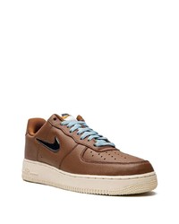 braune Leder niedrige Sneakers von Nike