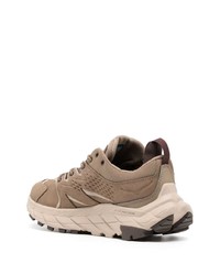 braune Leder niedrige Sneakers von Hoka One One