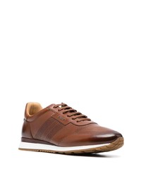 braune Leder niedrige Sneakers von Bally