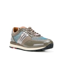 braune Leder niedrige Sneakers von Bally