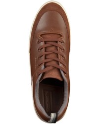 braune Leder niedrige Sneakers von Boxfresh