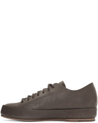 braune Leder niedrige Sneakers von Feit