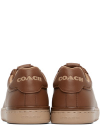 braune Leder niedrige Sneakers von Coach 1941