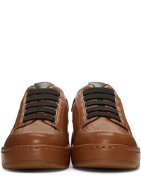 braune Leder niedrige Sneakers von 3.1 Phillip Lim