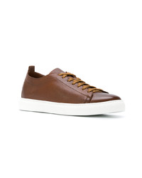 braune Leder niedrige Sneakers von Henderson Baracco