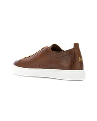 braune Leder niedrige Sneakers von Henderson Baracco