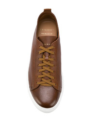 braune Leder niedrige Sneakers von Henderson Baracco