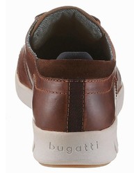 braune Leder niedrige Sneakers von Bugatti