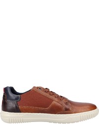 braune Leder niedrige Sneakers von Bullboxer