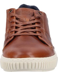 braune Leder niedrige Sneakers von Bullboxer