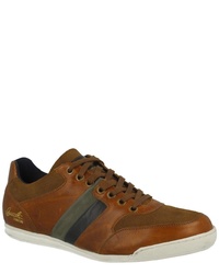 braune Leder niedrige Sneakers von Bullboxer