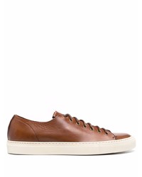 braune Leder niedrige Sneakers von Buttero