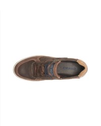 braune Leder niedrige Sneakers von Camp David