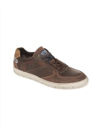 braune Leder niedrige Sneakers von Camp David