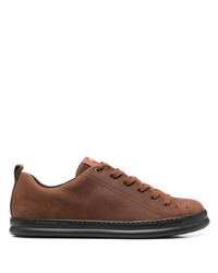 braune Leder niedrige Sneakers von Camper