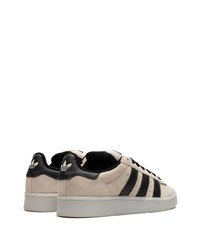 braune Leder niedrige Sneakers von adidas