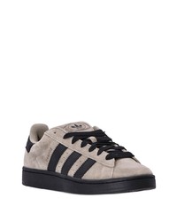 braune Leder niedrige Sneakers von adidas