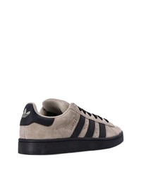 braune Leder niedrige Sneakers von adidas