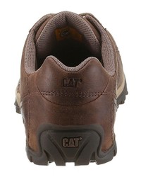 braune Leder niedrige Sneakers von Cat