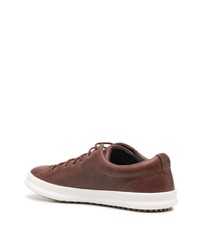 braune Leder niedrige Sneakers von Camper