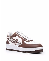 braune Leder niedrige Sneakers von Enterprise Japan