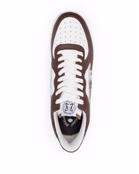 braune Leder niedrige Sneakers von Enterprise Japan