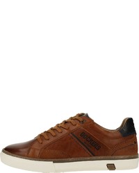 braune Leder niedrige Sneakers von Dockers by Gerli