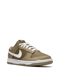 braune Leder niedrige Sneakers von Nike