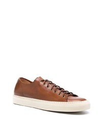 braune Leder niedrige Sneakers von Buttero