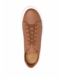 braune Leder niedrige Sneakers von Henderson Baracco