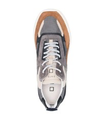 braune Leder niedrige Sneakers von D.A.T.E