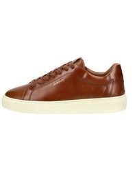 braune Leder niedrige Sneakers von Gant