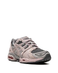 braune Leder niedrige Sneakers von Asics