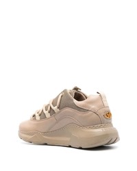 braune Leder niedrige Sneakers von Goldbergh