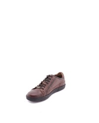 braune Leder niedrige Sneakers von Greyder