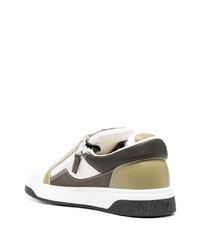 braune Leder niedrige Sneakers von Giuseppe Zanotti