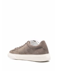 braune Leder niedrige Sneakers von Hogan