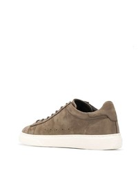 braune Leder niedrige Sneakers von Hogan