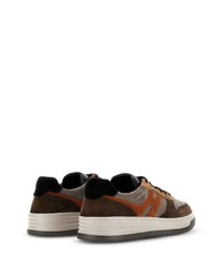 braune Leder niedrige Sneakers von Hogan