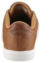 braune Leder niedrige Sneakers von Jack & Jones