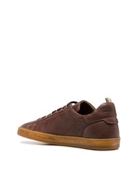 braune Leder niedrige Sneakers von Officine Creative