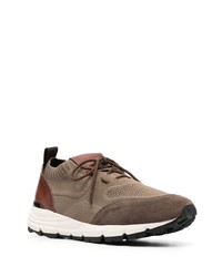 braune Leder niedrige Sneakers von Scarosso