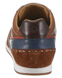 braune Leder niedrige Sneakers von La Martina