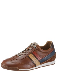 braune Leder niedrige Sneakers von La Martina