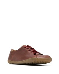 braune Leder niedrige Sneakers von Camper